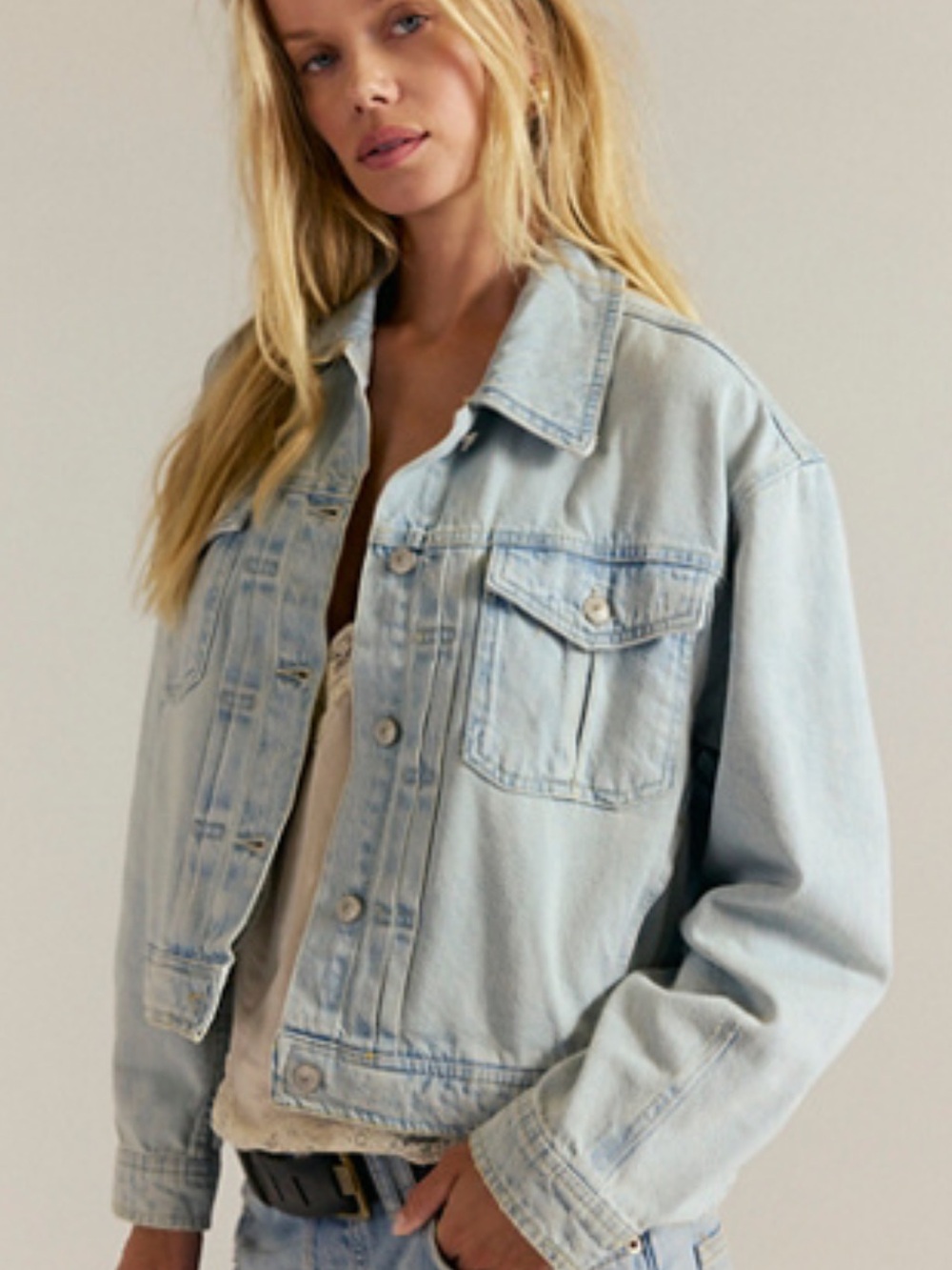 We The Free Sidney Light Wash Denim Jacket